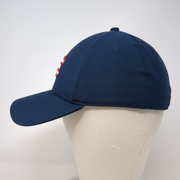 Under Armour Fitted Baseball Cap Blue Medium Classic Fit Embroidered Patriotic - Picture 3 of 9